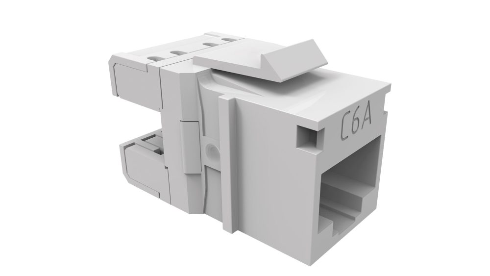 CONECTOR FEMEA GIGALAN CAT.6A T568A/B - VERMELHO (24 UNID)